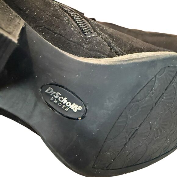 Dr. Scholl's Wm's Black Cuba Ankle Booties Size 6 Inside Zip - Picture 7 of 7